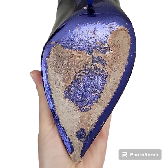 YSL SIZE 36 OPYUM HEEL CHROME BLUE - Picture 4 of 4